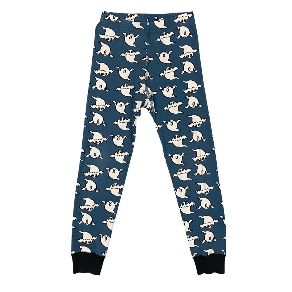 Hanna Andersson Pajama‎ Pants Kids Size 5 Blue Ghost Print Organic Cotton